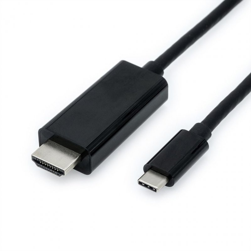 Value 11.99.5841 video cable adapter 2 m HDMI Type A (Standard) USB Type-C Black