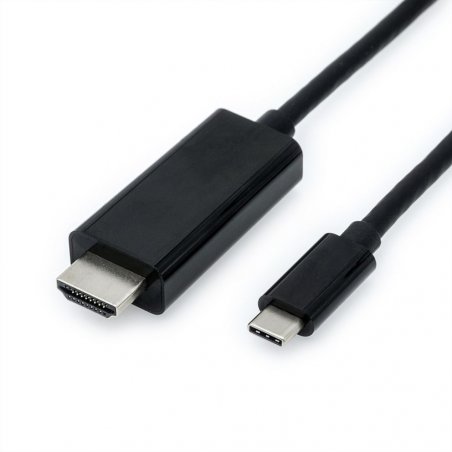 Value 11.99.5841 video cable adapter 2 m HDMI Type A (Standard) USB Type-C Black