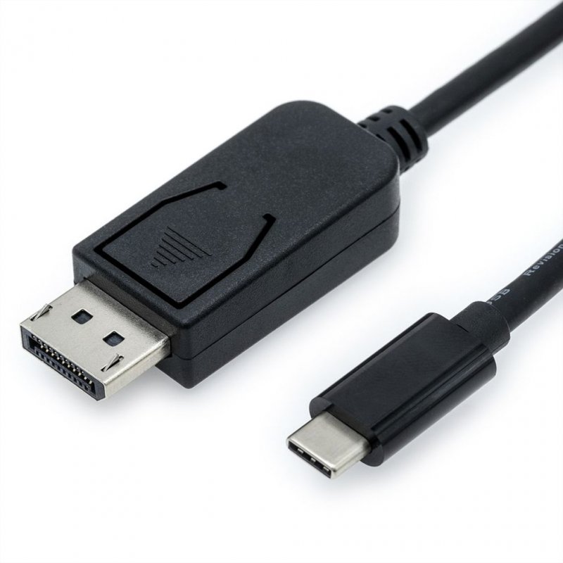 Value 11.99.5845 video cable adapter 1 m USB Type-C DisplayPort Black