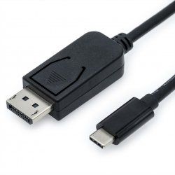 Value 11.99.5846 câble vidéo et adaptateur 2 m DisplayPort USB Type-C Noir