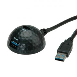 VALUE Câble USB3.2 Gen1, dôme, noir, 1,5m