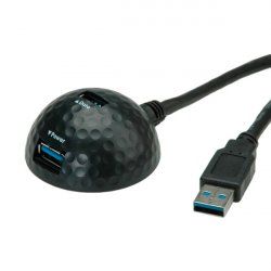 Value USB 3.0 "DOME" Cable, black 1.5 m