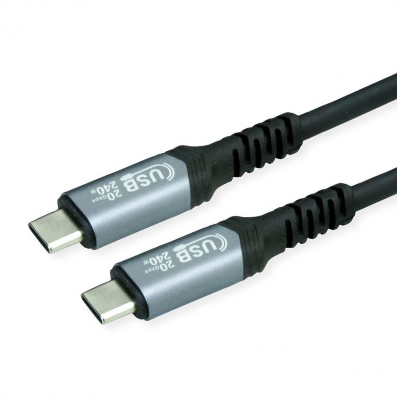 VALUE Câble USB4 Gen2x2, C-C, M/M, 2m 20Gbps, 240W