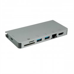 ROLINE Stat. d'accueil Type C, 4K HDMI, VGA, 2x A, 1x LAN, 1x PD, 1x SD