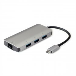ROLINE 12.02.1108 station d'accueil USB 3.2 Gen 1 (3.1 Gen 1) Type-C Gris