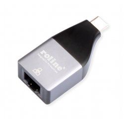 ROLINE 12.02.1110 changeur de genre de câble USB Type C RJ-45 Argent