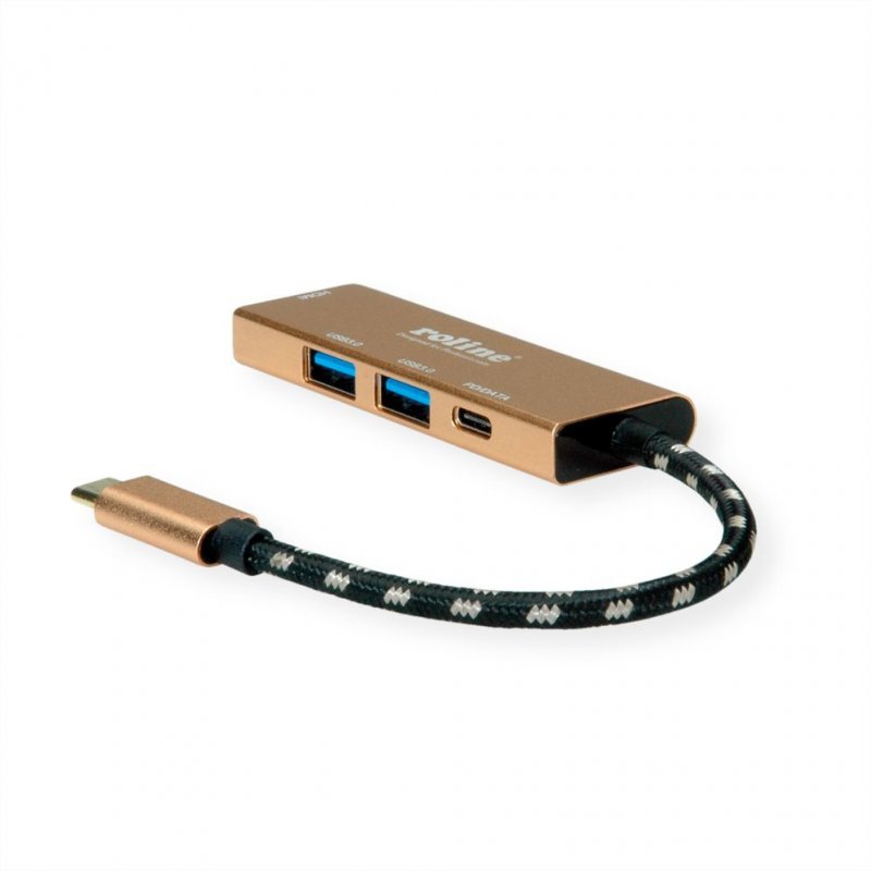ROLINE GOLD Station d'accueil USB C, 4K HDMI, 2x A, 1x C PD