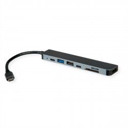 ROLINE 12021122 station d'accueil Avec fil USB 3.2 Gen 1 (3.1 Gen 1) Type-C Gris