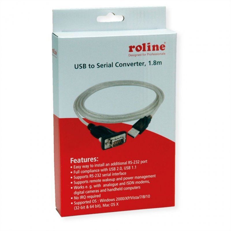 ROLINE Câble convertisseur USB - RS232,