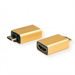 ROLINE 12.03.3154 cable gender changer HDMI-C HDMI-A Gold