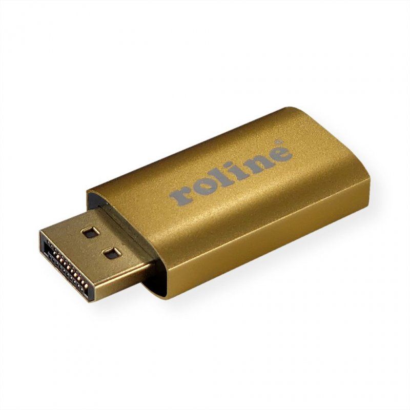 ROLINE 12.03.3158 changeur de genre de câble DisplayPort HDMI Or