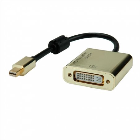 ROLINE 12.03.3176 câble vidéo et adaptateur 0,1 m Mini DisplayPort DVI-D Or