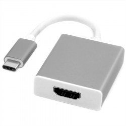 ROLINE 12.03.3210 video cable adapter 0.1 m USB Type-C HDMI Type A (Standard) Silver