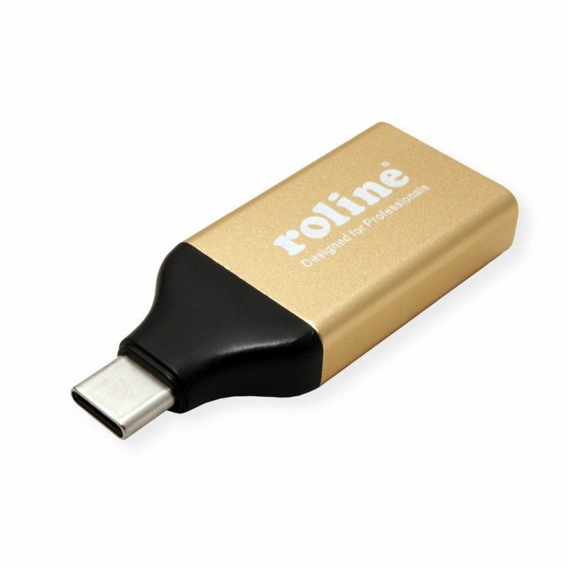 ROLINE 12.03.3231 video cable adapter USB Type-C HDMI Black, Gold
