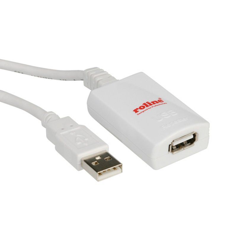 ROLINE Rallonge USB 2.0 blanche 5m