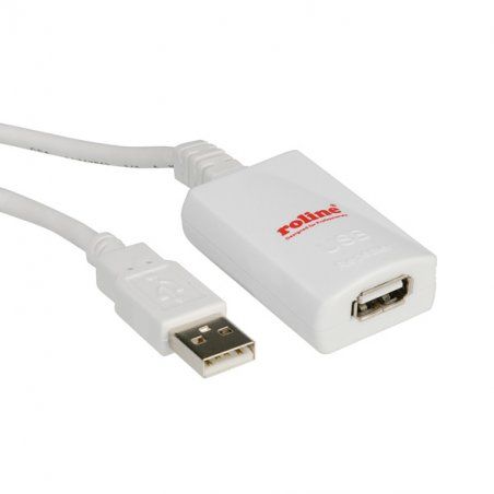 ROLINE Rallonge USB 2.0 blanche 5m