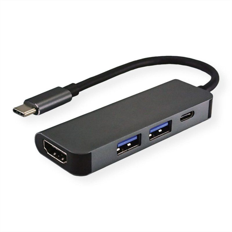 Value 12.99.1042 station d'accueil USB 3.2 Gen 1 (3.1 Gen 1) Type-C Noir