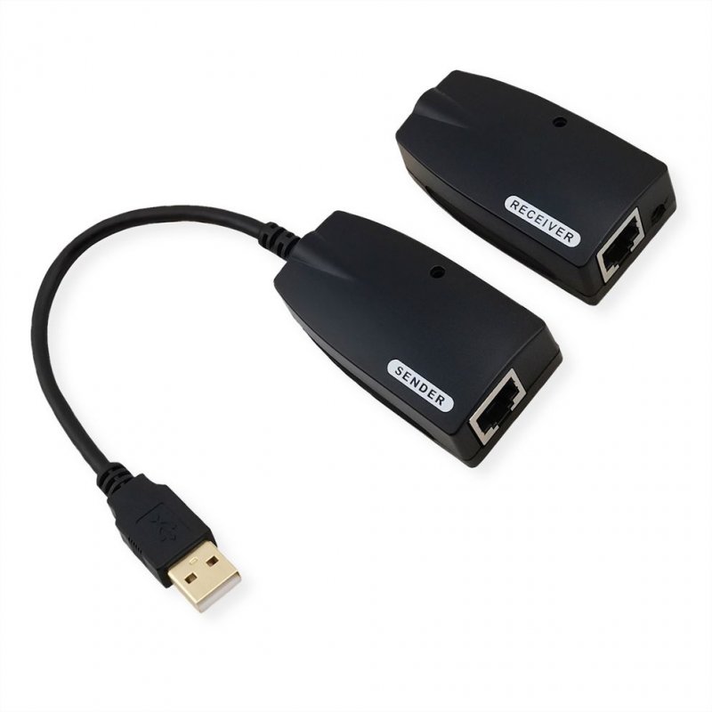 Value 12.99.1123 cable gender changer USB-A, RJ-45 Black