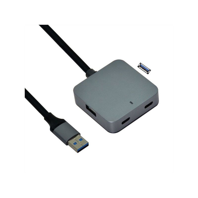 Value 12.99.1124 hub & concentrateur USB 3.2 Gen 1 (3.1 Gen 1) Type-A Noir