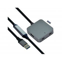 Value 12.99.1125 hub & concentrateur USB 3.2 Gen 1 (3.1 Gen 1) Type-A Noir