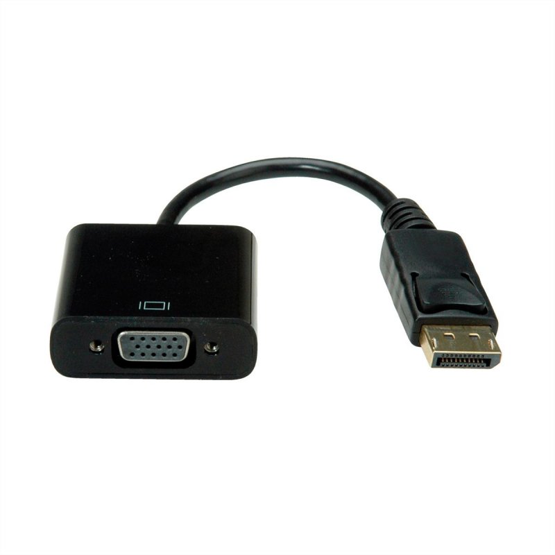 Value 12.99.3136 câble vidéo et adaptateur 0,2 m VGA (D-Sub) DisplayPort Noir