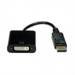 Value 12.99.3137 câble vidéo et adaptateur 0,15 m DisplayPort DVI-D Noir