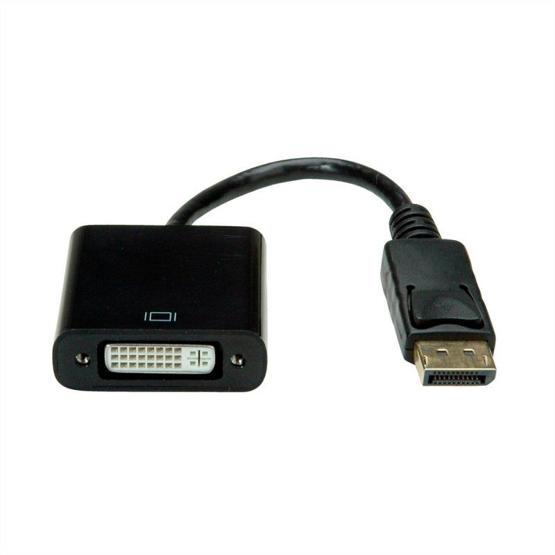 Value 12.99.3137 câble vidéo et adaptateur 0,15 m DisplayPort DVI-D Noir
