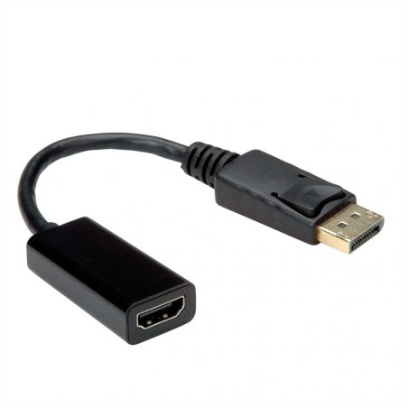Value 12.99.3138 video cable adapter 0.15 m DisplayPort HDMI Type A (Standard) Black