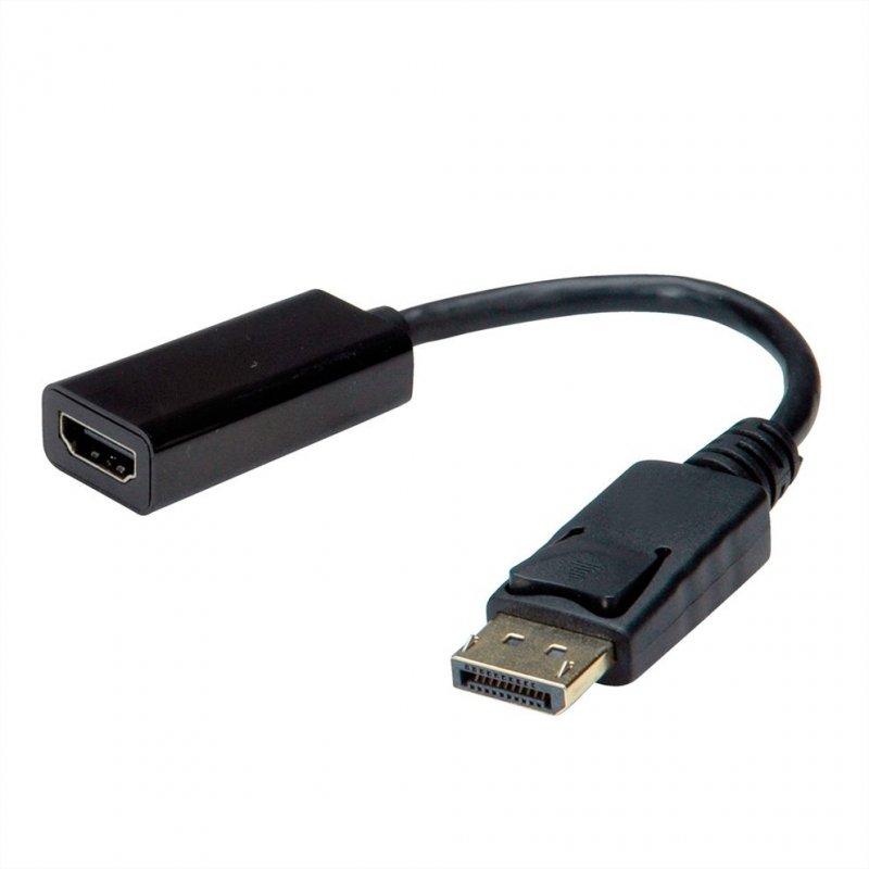 Value 12.99.3138 video cable adapter 0.15 m DisplayPort HDMI Type A (Standard) Black
