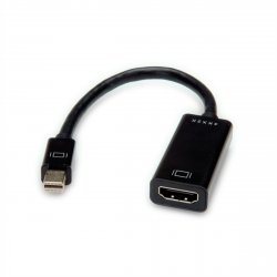 Value 12.99.3143 video cable adapter Mini DisplayPort HDMI Type A (Standard) Black