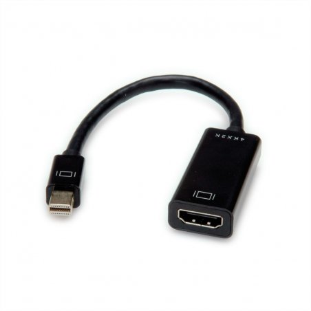 Value 12.99.3143 video cable adapter Mini DisplayPort HDMI Type A (Standard) Black