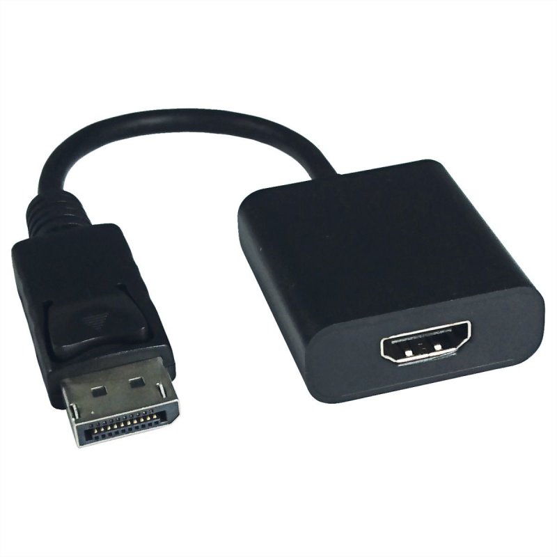 Value 12.99.3162 video cable adapter 0.15 m DisplayPort HDMI Type A (Standard) Black