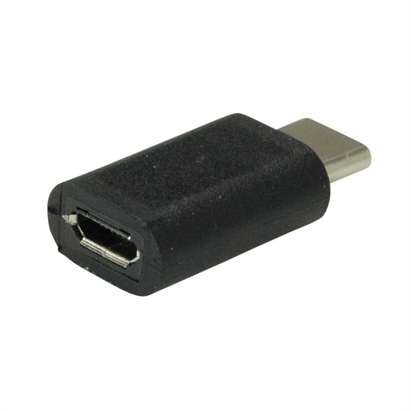 Value 12.99.3191 changeur de genre de câble USB Type C USB Type Micro B Noir