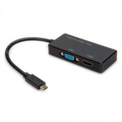 Value 12.99.3215 USB graphics adapter 3840 x 2160 pixels Black