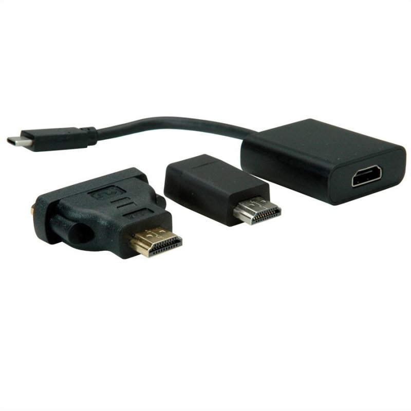 Value 12.99.3229 USB graphics adapter 3840 x 2160 pixels Black