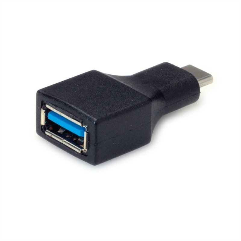 Value 12.99.9030 changeur de genre de câble USB Type C USB Type A Noir