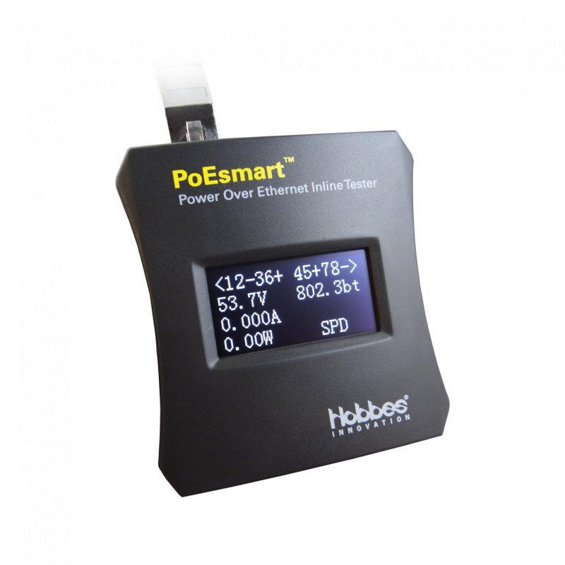 HOBBES 256320 network cable tester PoE tester Black