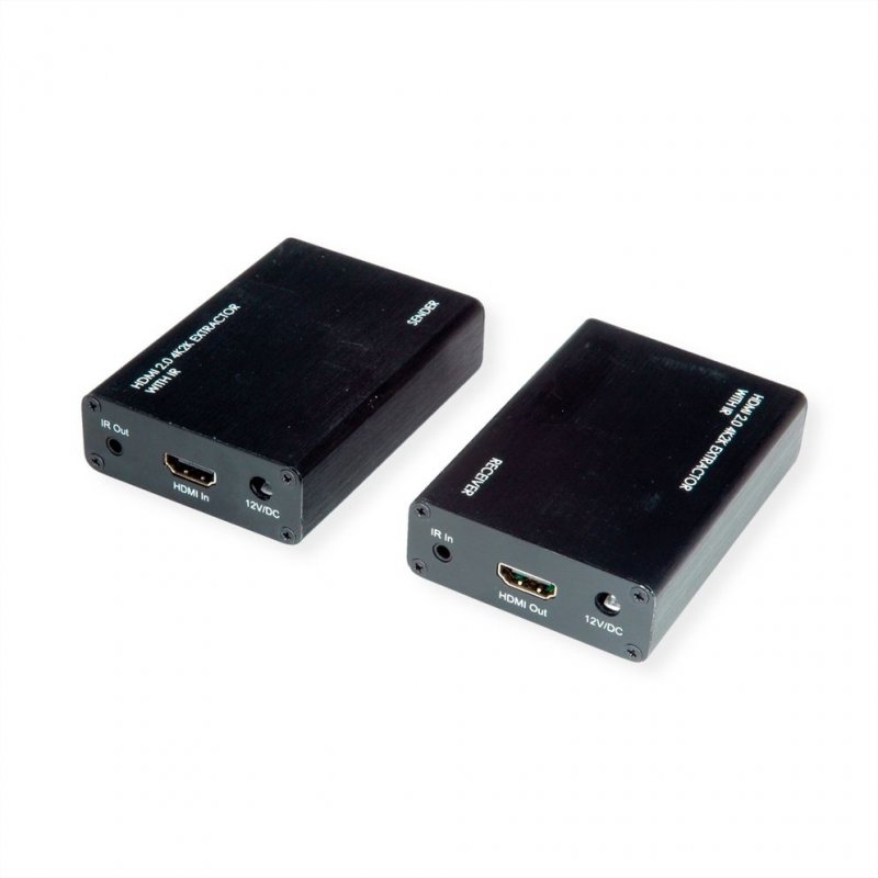 ROLINE 14.01.3417 AV extender AV transmitter & receiver Black