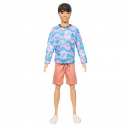 Barbie Fashionistas Ken-Puppe mit blauem und pinkem Sweater