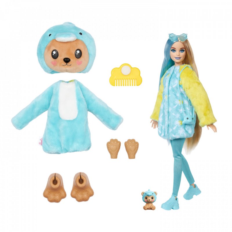 Barbie Cutie Reveal Teddy Bear as a Dolphin Doll