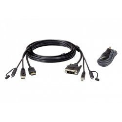 ATEN Kit de câbles KVM sécurisé HDMI à DVI-D USB 1,8 M