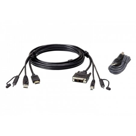 ATEN HDMI to DVI-D USB USB KVM Cable with Audio 1,8M USB HDMI to DVI-D Secure KVM