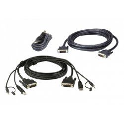 ATEN Kit de câbles KVM sécurisé deux affichages DVI-D Dual Link USB 3 M