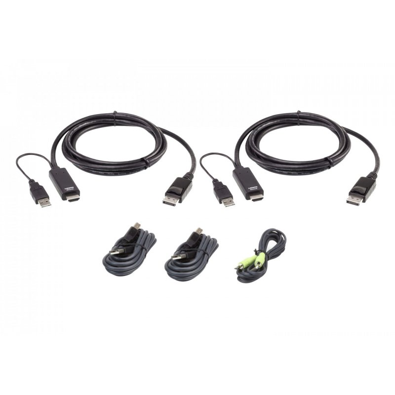ATEN 2L-7D02UHDPX5 Kit HDMI-DP 1,8m 2 affichages