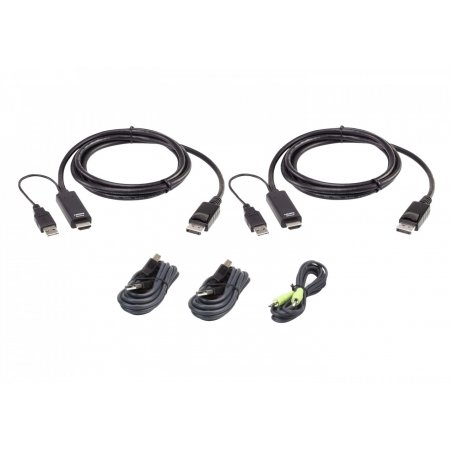 ATEN 2L-7D02UHDPX5 Kit HDMI-DP 1,8m 2 affichages