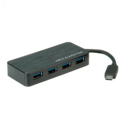 ROLINE Hub USB3.2 Gen1, 4 Ports, prise Type C