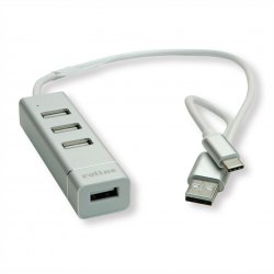 ROLINE Hub 4x USB2.0 A F, type C