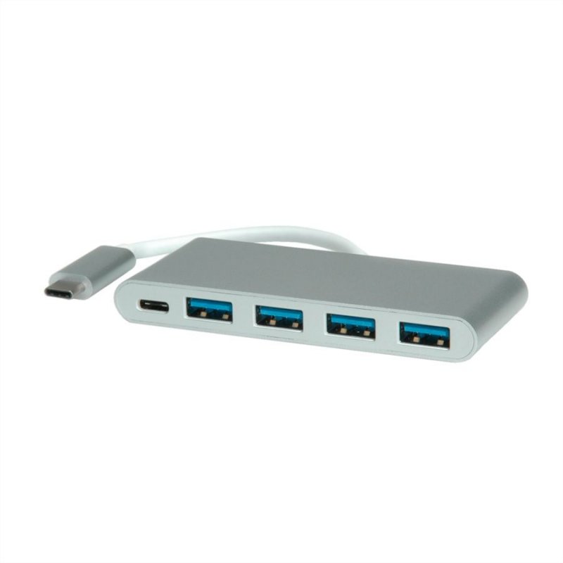 ROLINE Hub USB3.2 Gen1, 4 Ports, Type C, 1 port PD