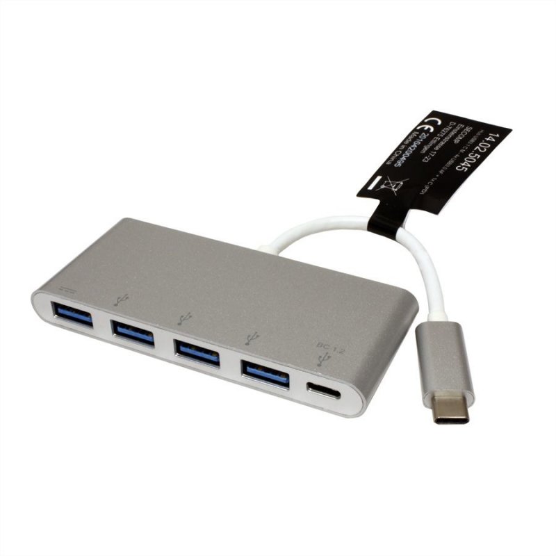 ROLINE Hub USB3.2 Gen1, 4 Ports, Type C, 1 port PD