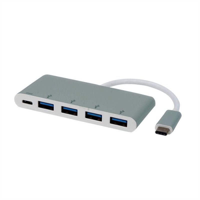 ROLINE 14.02.5045 hub & concentrateur USB 3.2 Gen 1 (3.1 Gen 1) Type-C 5000 Mbit/s Argent